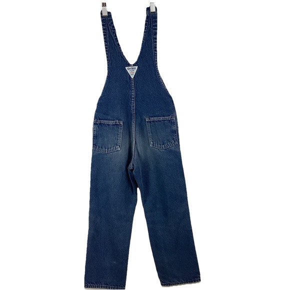 Vintage Oshkosh Bgosh 6T Made USA Denim Distressed Worn Overalls - Picture 3 of 7